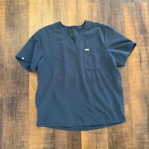 Figs Dark Harbor Chisec Three-Pocket Scrub Top Size XXL